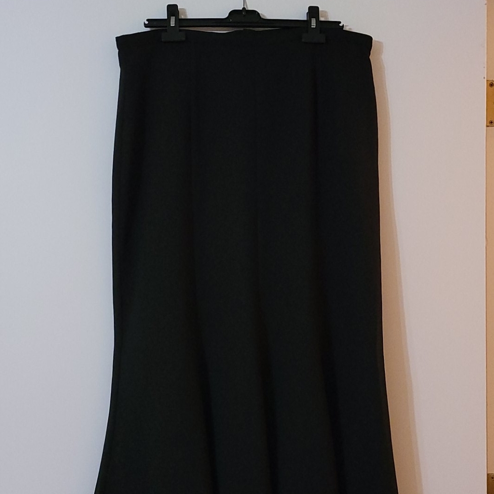 Long flared black skirt
